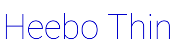 Heebo Thin font
